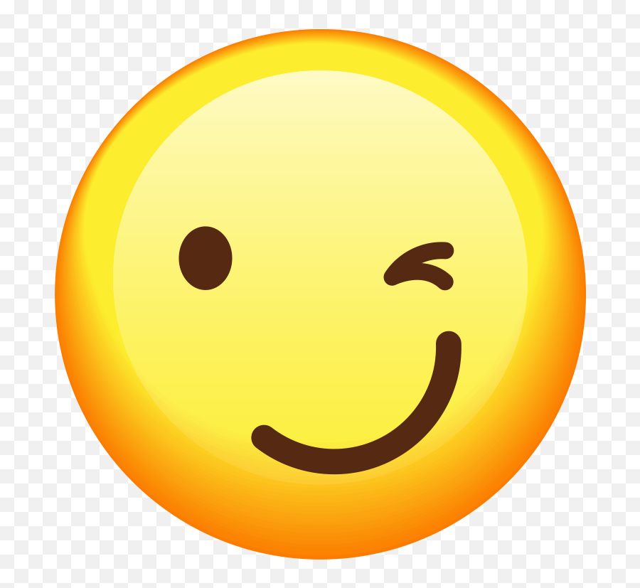 Wink Emoticon Whatsapp Emoji Transparent Background Png Clip - Happy,Emoji Transparent