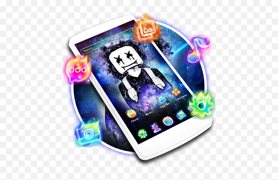 Download Dj Neon Galaxy Launcher Theme Live Hd Wallpapers On - Space Galaxy Theme Launcher Emoji,Keep It 100 Emoji Wallpaper
