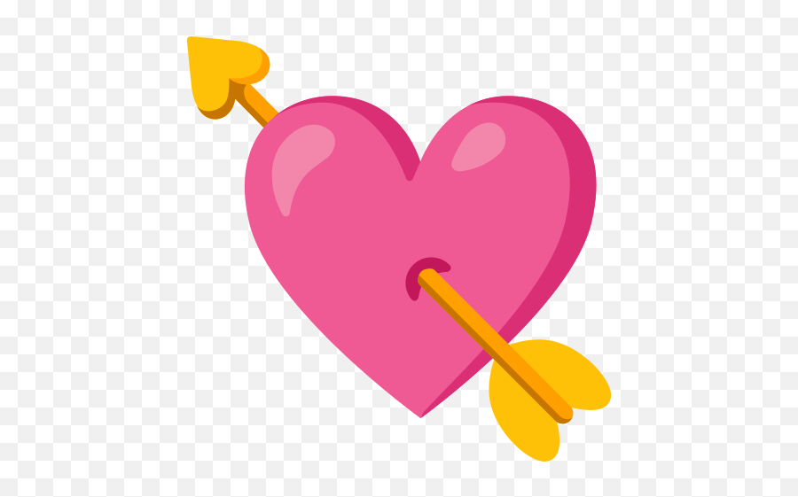 Heart With Arrow Emoji - Fleche Coeur,Heart With Arrow Emoji