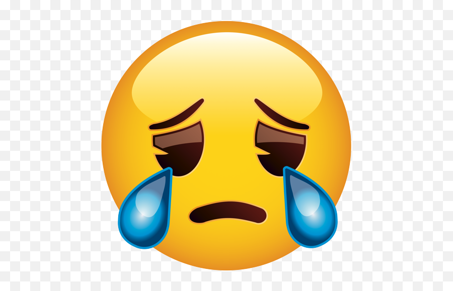 Crying Face Variant Two Tears And Sad - Emoji Sad With Tear,Sad Eyes Emoji