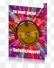 Verjaardagskaart Kind Dj Feest Hbr17031502v Kaartjepostennl - Dj Verjaardagskaart Emoji,Uitleg Emoticons