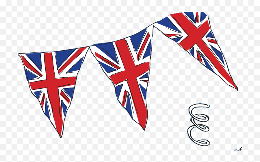 The Jubilee British Flag Bunting Png - Clip Art Library Union Jack Bunting Graphic Emoji,British Flag Emoji]
