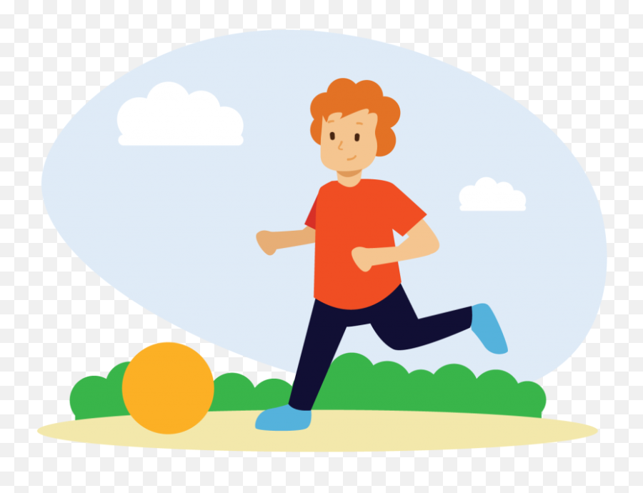 Child Comfort - Jogging Emoji,Child Emotions Pictures Bank