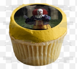 Stephen King It Pennywise Balloons Edible Cake Topper Image Abpid22091 - Food Race Cars Hot Wheels Emoji,Holding Cake Emoticon