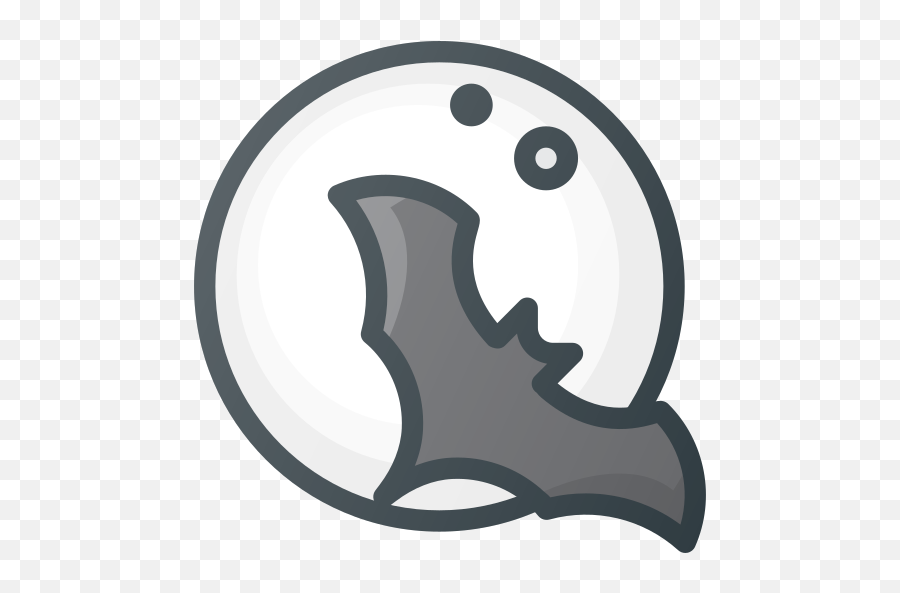 Holyday Halloween Bat Night Spooky - Dot Emoji,Scary Moon Emoticon