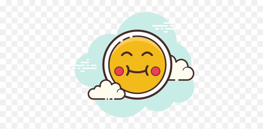 Fat Emoji Icon In Cloud Style - Shazam App Icon Aesthetic Cloud,Fat Smiley Emoticon
