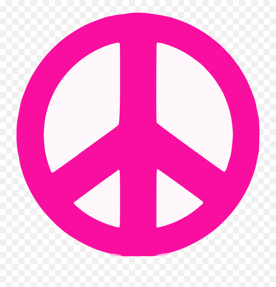 Pink Peace Symbol Clip Art - Red Peace Sign Emoji,Free Png Peace Sign Emoticon