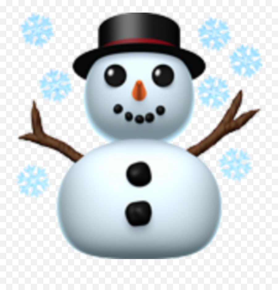 Iphone Iphoneemoji Emoji Sticker - Snowman Emoji,Winter Emojis