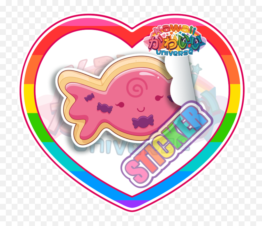 Cute Pink Candy Sugar Cookie Sticker - Portable Network Graphics Emoji,Emoji Sugar Cookies