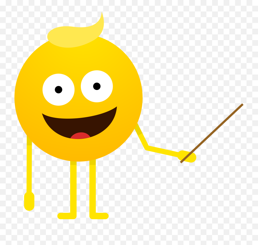 Emoji Pointing Left With Stick Icon Png - Happy,Pointinig Emoticon