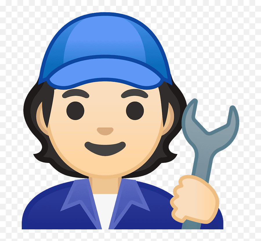 Mechanic Emoji Clipart,Girl With Wrench Emoji