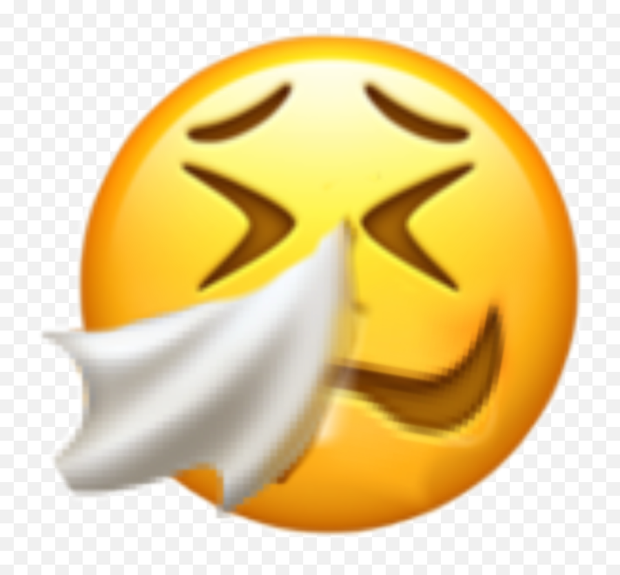 Sneezing Sticker - Happy Emoji,Sneeze Emoticon
