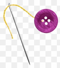 Sewing Needle Button Clip Art - Sewing Needle Button Clip Emoji,Sewing Emoji