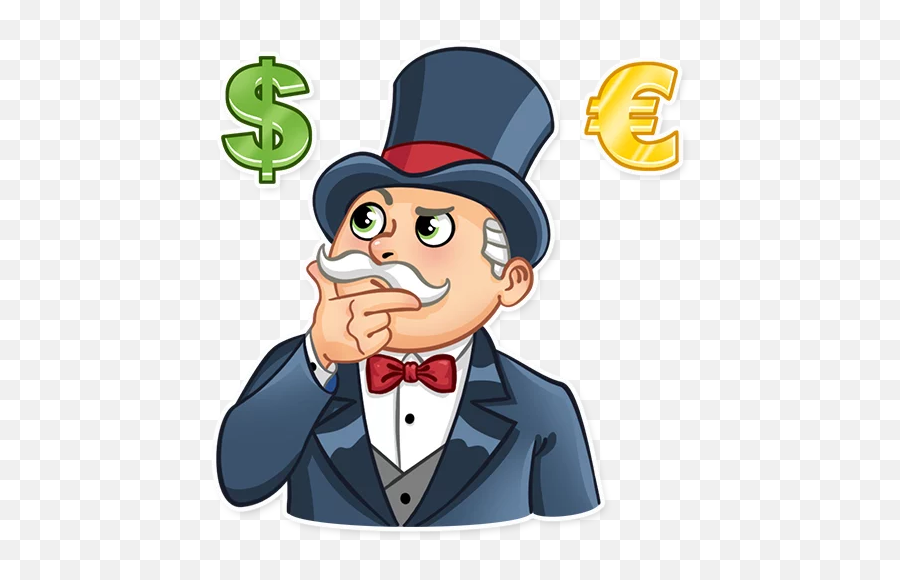 Telegram Stickers - Fictional Character Emoji,Monopoly Man Emoji