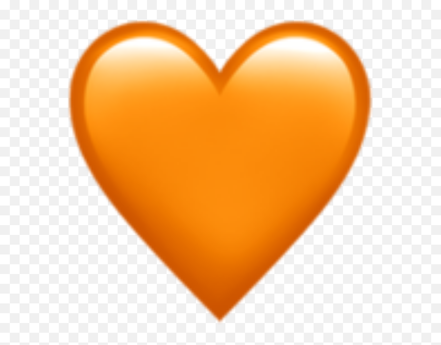Emoji Iphone Sticker By Heya - Transparent Background Orange Heart Emoji,Cute Emoji Iphone