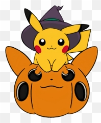 Halloween Cute Pumkin Hat Sticker - Pikachu Halloween Emoji,Lemon Emoji Hat