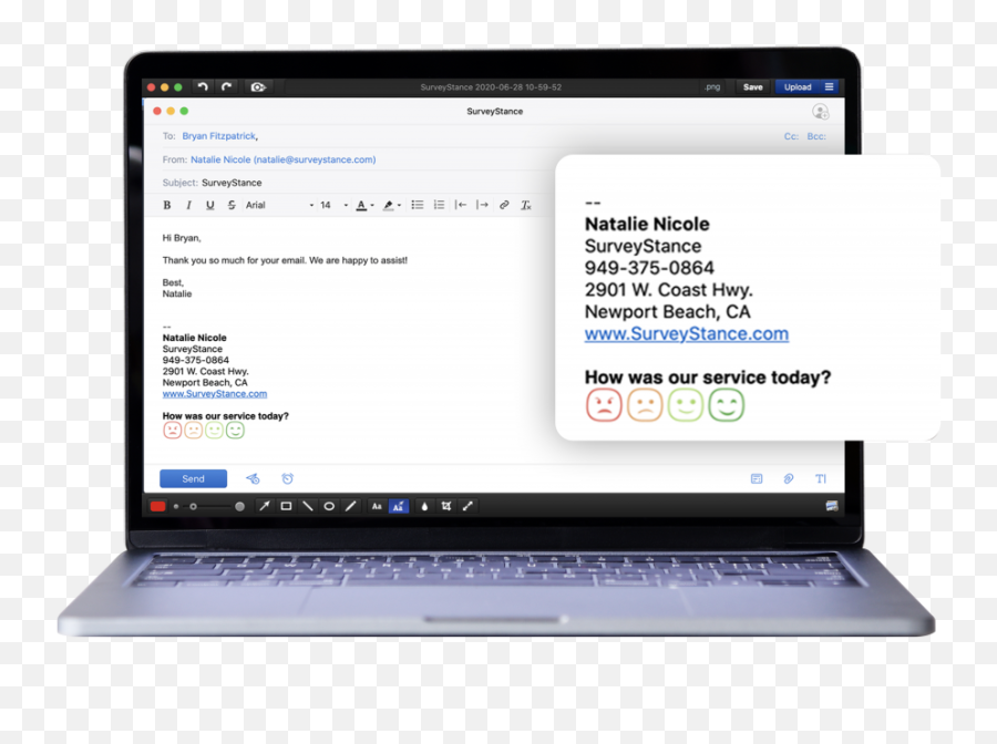 Customer Feedback Using An Email Signature Survey - Surveystance Space Bar Emoji,How To Get More Emoticons For Gmail