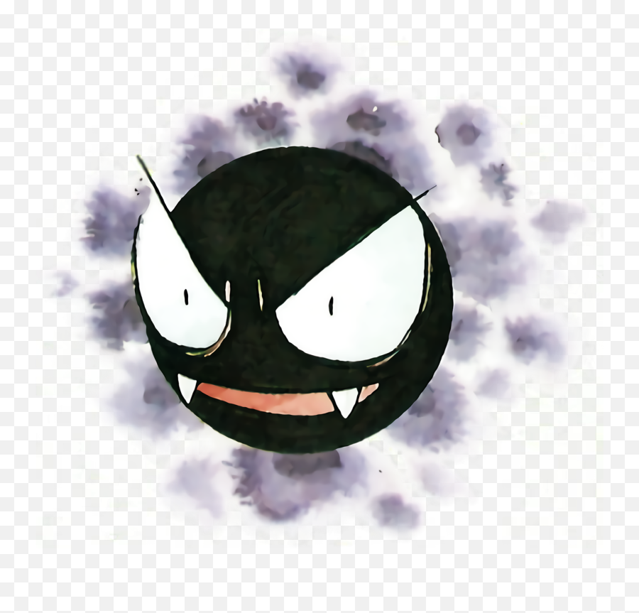 092 Gastly Rg Dog Painting Pop Art Pokemon Pokemon Red - Gastly Ken Sugimori Png Emoji,Rick Sanchez Emoticon