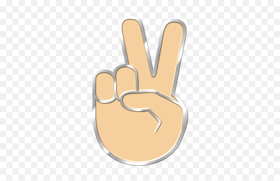 Premium Metal Emoji Pins - Sign Language,Peace Sign Emoji