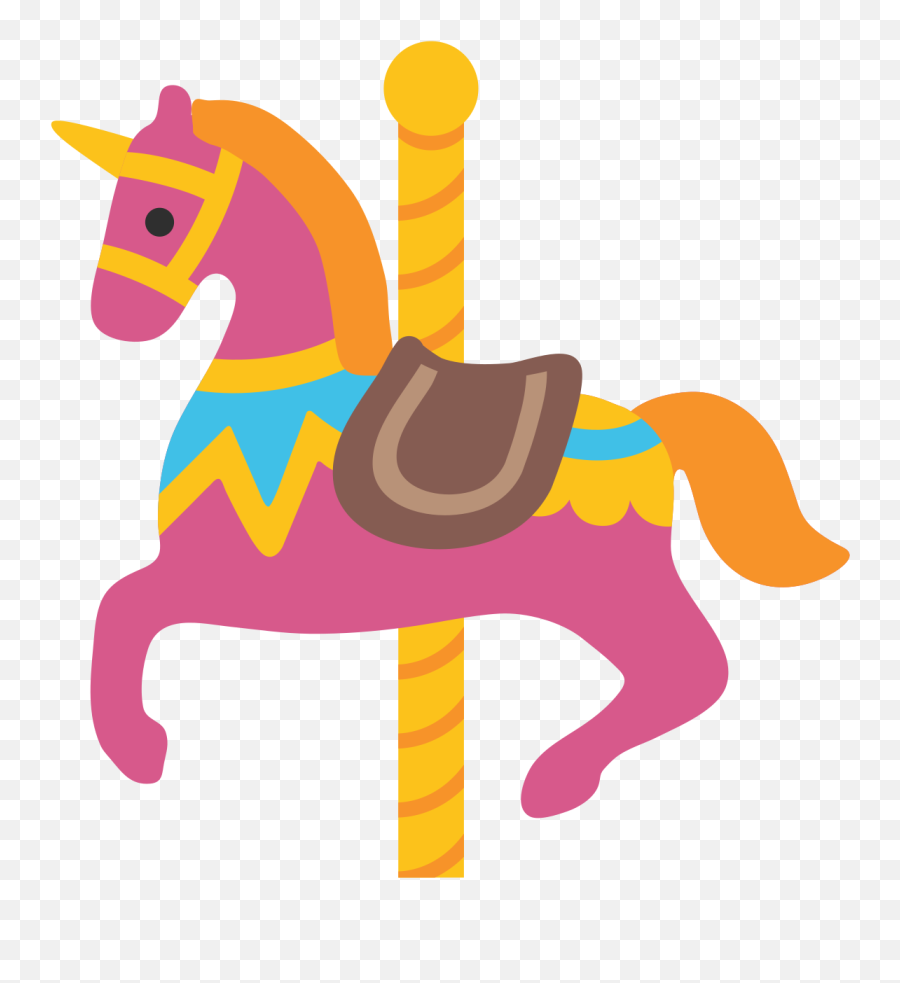 Carousel Horse Emoji - Carousel Emoji,Horse Emoticon