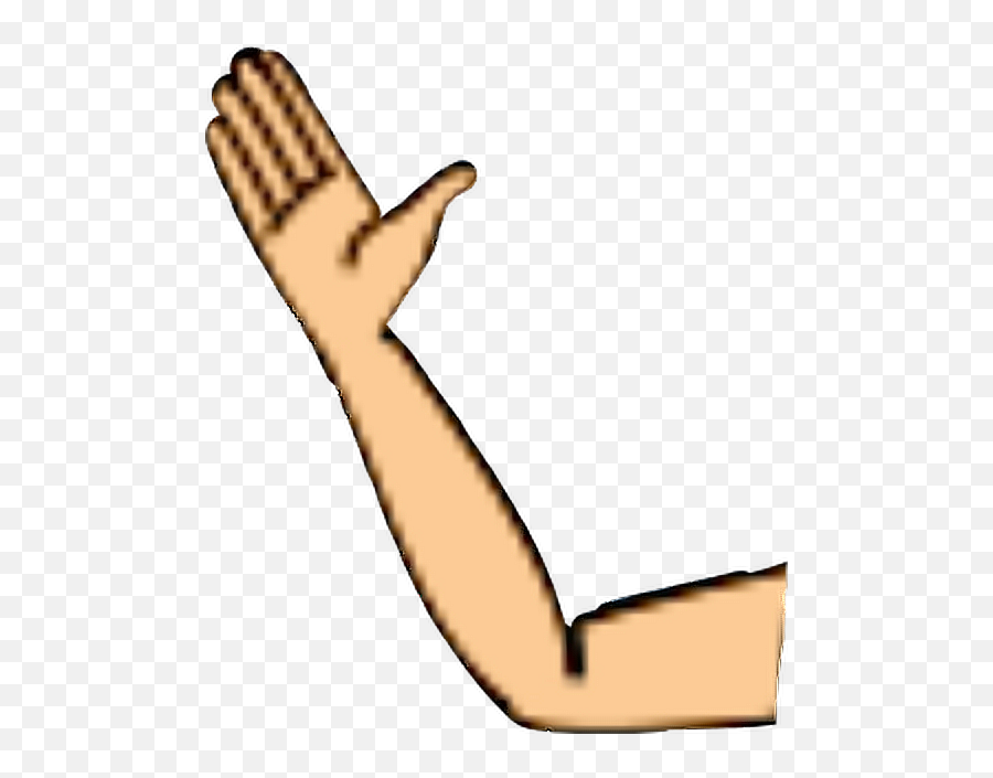 Arm Hand Wave Sticker - Horizontal Emoji,Hand Wave Emoji
