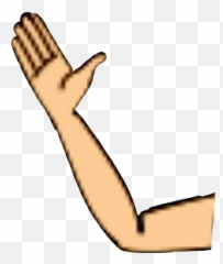 Arm Hand Wave Sticker - Horizontal Emoji,Hand Wave Emoji