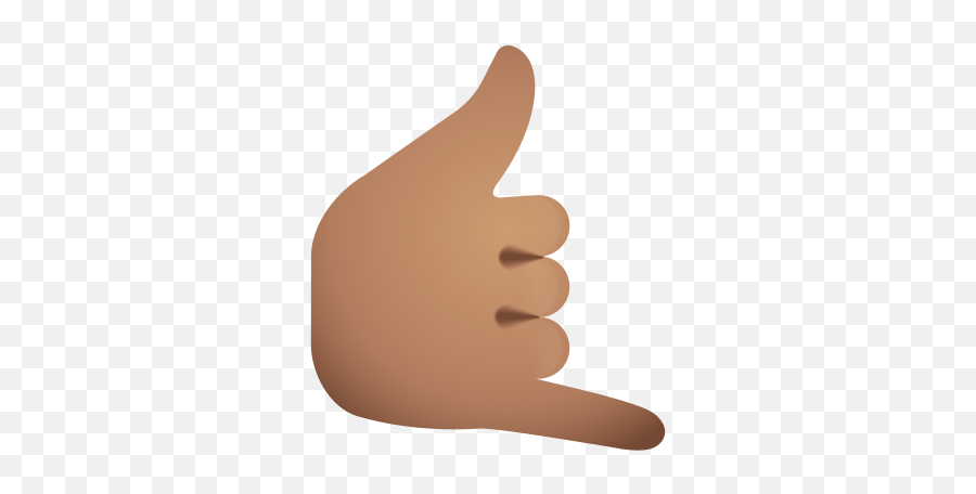 Call Me Hand Medium Skin Tone Icono - Sign Language Emoji,Medium Skin Tone Elf Emoji