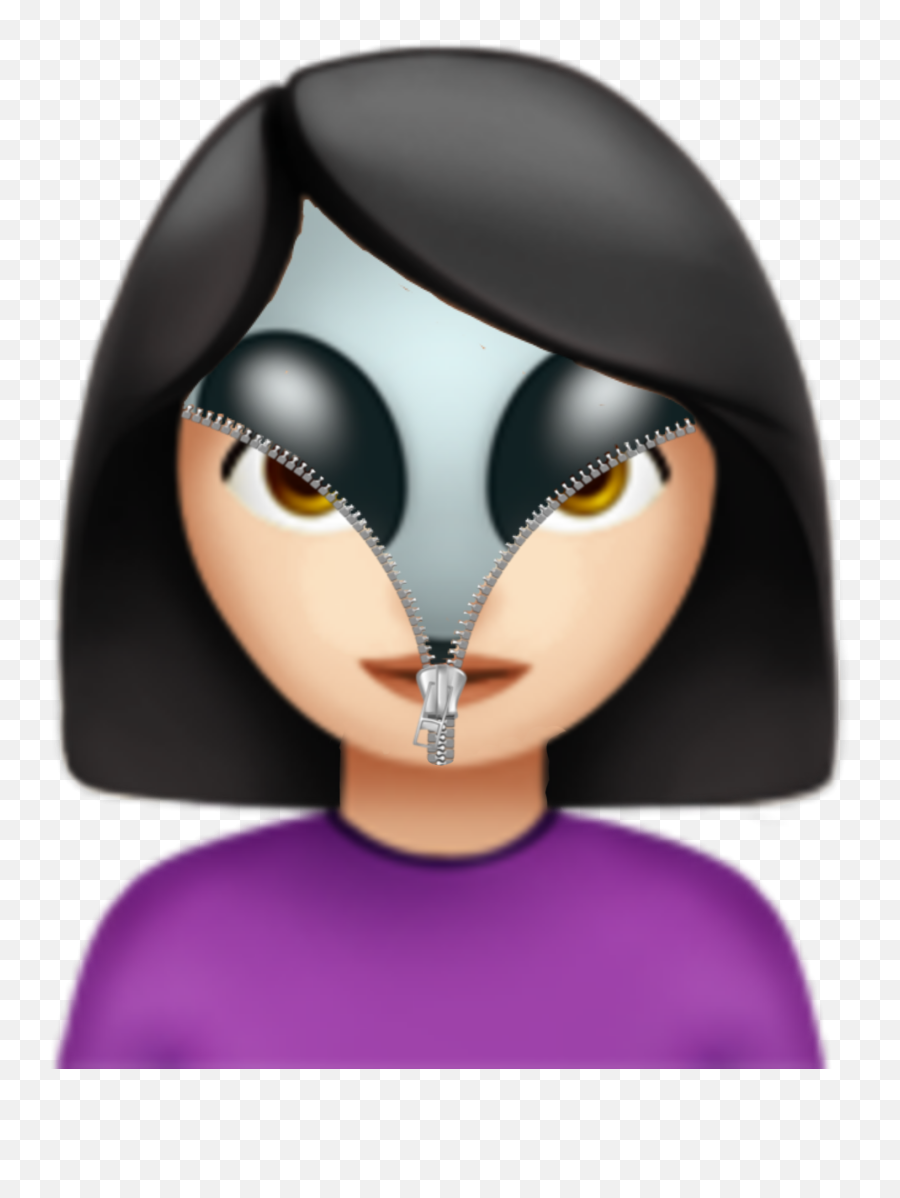 Girl Alien Extraterrestrial Edgy Sticker By Cae Emoji,Aliens Emojis
