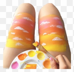 Art Artsy Arthoe Legs Sticker By - Artsy Aesthetic Cloud Painting Emoji,Emojis Of An Art Palette