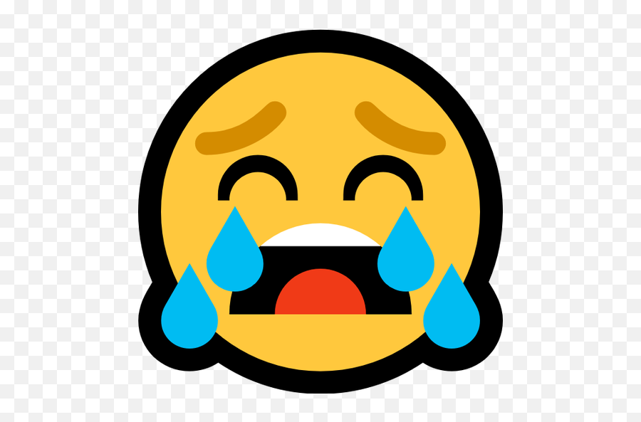 Windows Loudly Crying Face - Windows Emoji,Loudly Crying Emoji