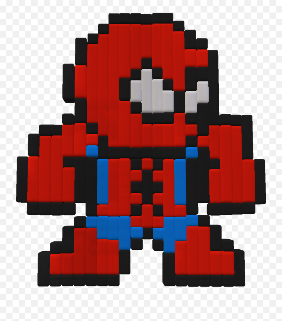 Art Hulk Miles Morales Line Pixel Red - Luke Cage Pixel Art Emoji,Pixel Art Character Emotions