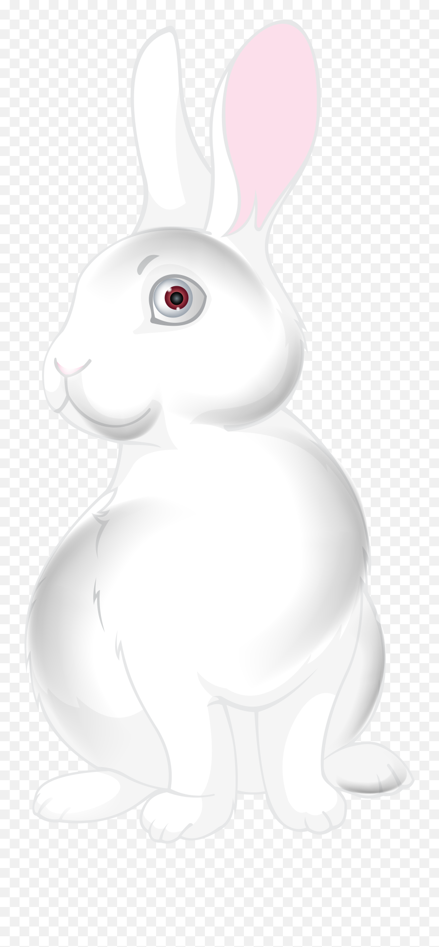 White Bunny Cartoon Png Clip Art Image - White Clipart Png Rabbit Emoji,Rabbit Emotion Art