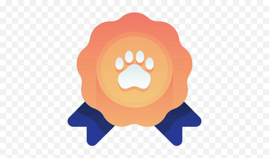 Pet Animal Pedigree Badge Pawprint Free Icon Of Vector - Pedigree Icon Emoji,Dog Emoticon Vector