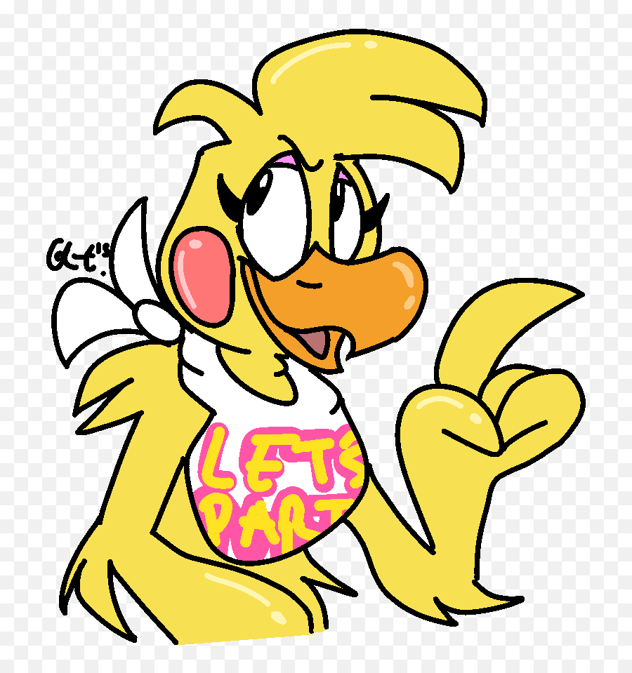Chica Sticker - Fnaf Toy Chica Gif Clipart Full Size Toy Chica Art Gif Emoji,Pittsburgh Pirates Facebook Emoticon