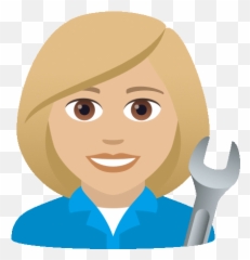Mechanic Joypixels Sticker Emoji,Girl With Wrench Emoji