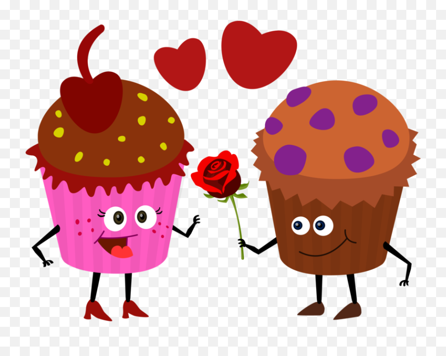 Download Muffin Love Png Image With No - Cartoon Valentines Day Clip Art Emoji,Muffin Emoji