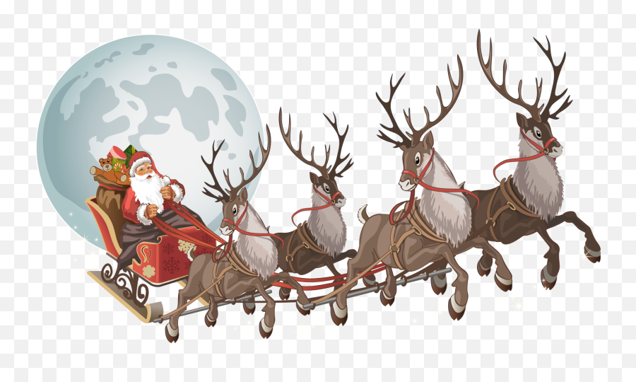 Ftestickers Santaclaus Moon Sticker By Sona - Rennes Pere Noel Png Emoji,Reindeer Emoji