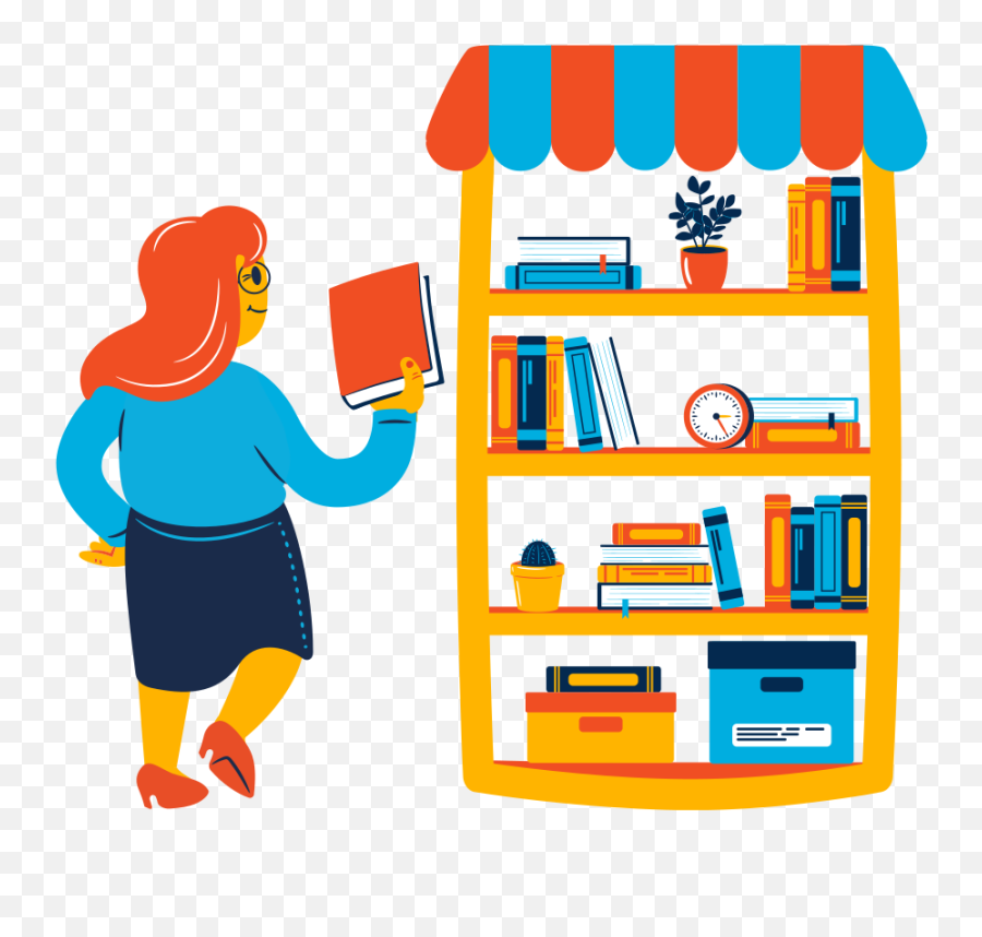 Bookstore Illustration In Png Svg Emoji,Bookshelf Emoji