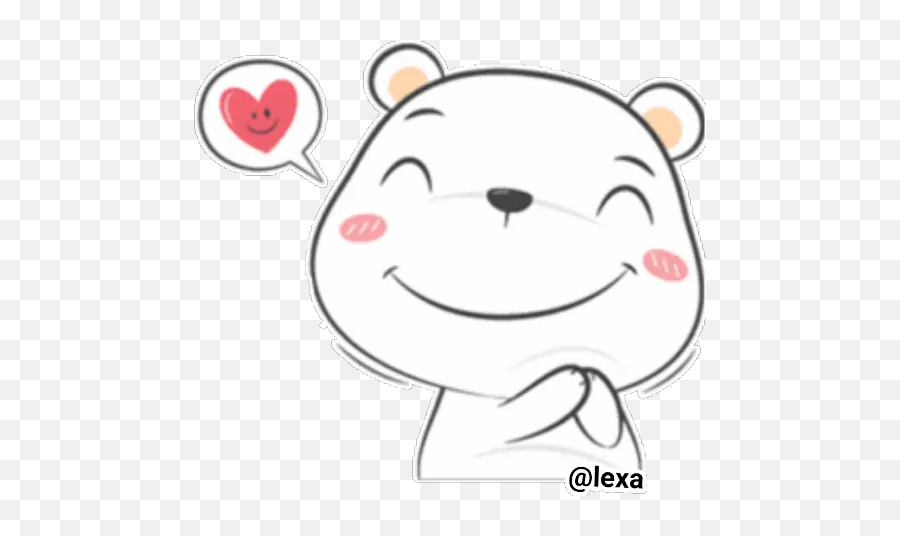 Sticker Maker - U0026quotcute White Bearu0026quot Emoji,White Bear Emoji Copy And Paste
