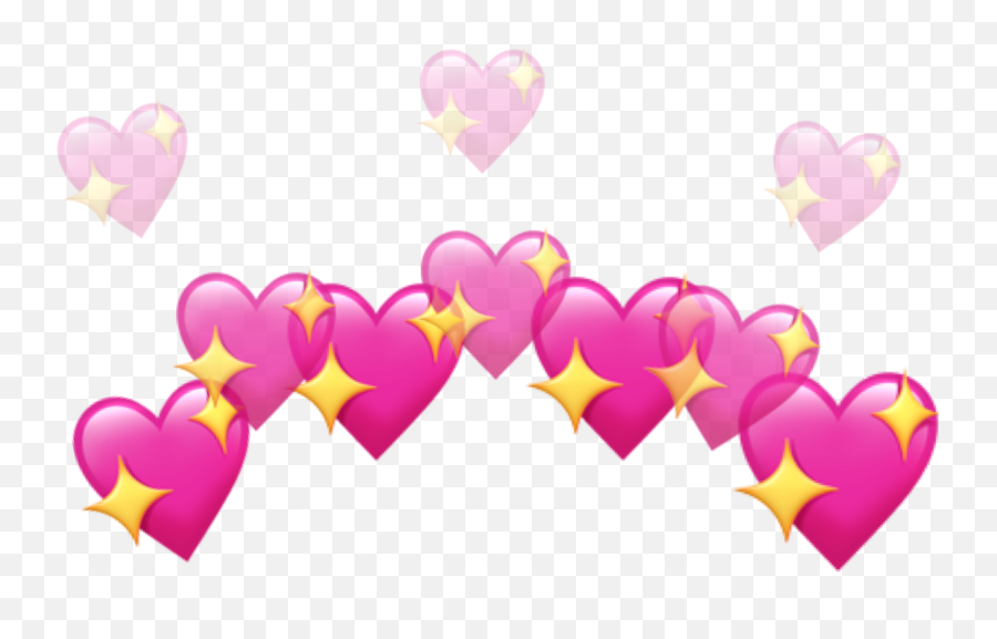 Heart Heartcrown Crown Pink Sticker - Girly Emoji,Pink Heart Emoji Snapchat