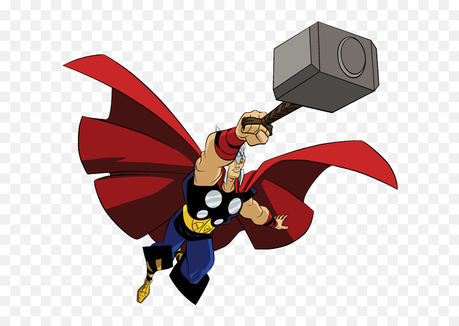 Thor Clipart Free Download Clip Art - Los Vengadores Animados Personajes Emoji,Mjolnir Emoji