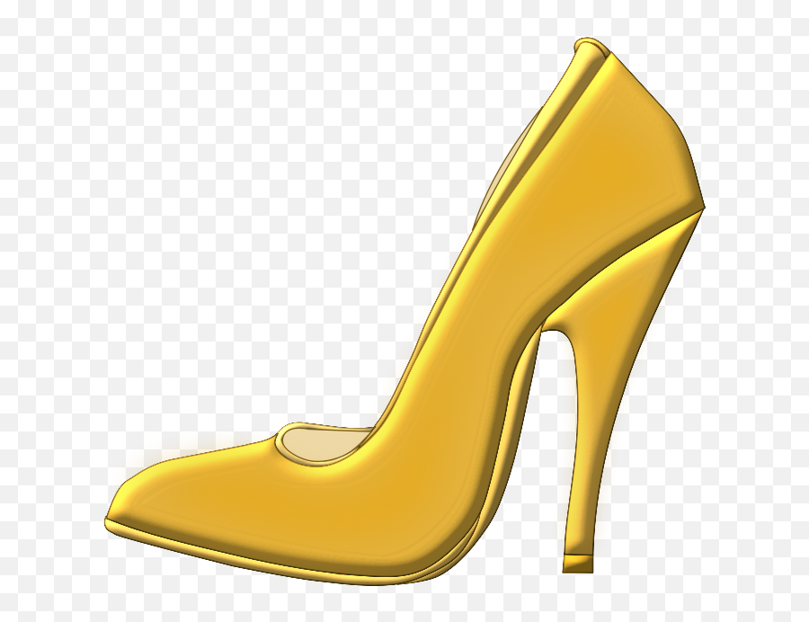 Free Golden High Heel Shoe Clip Art Co - Yeh Shen Golden Slipper Emoji,High Heel Emoji