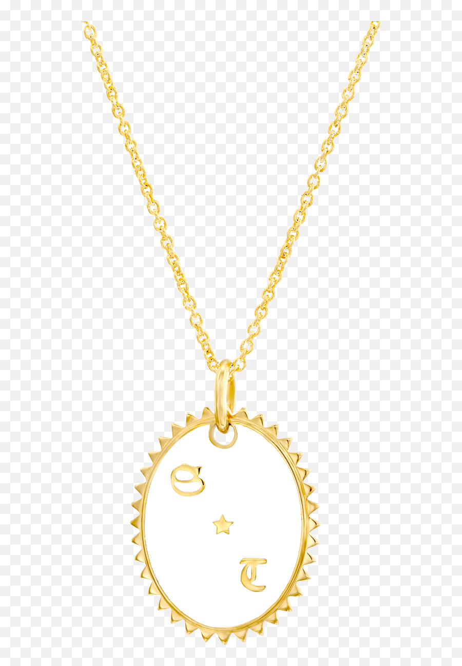 Initial Lock Necklace - Solid Emoji,Emoticon Necklace