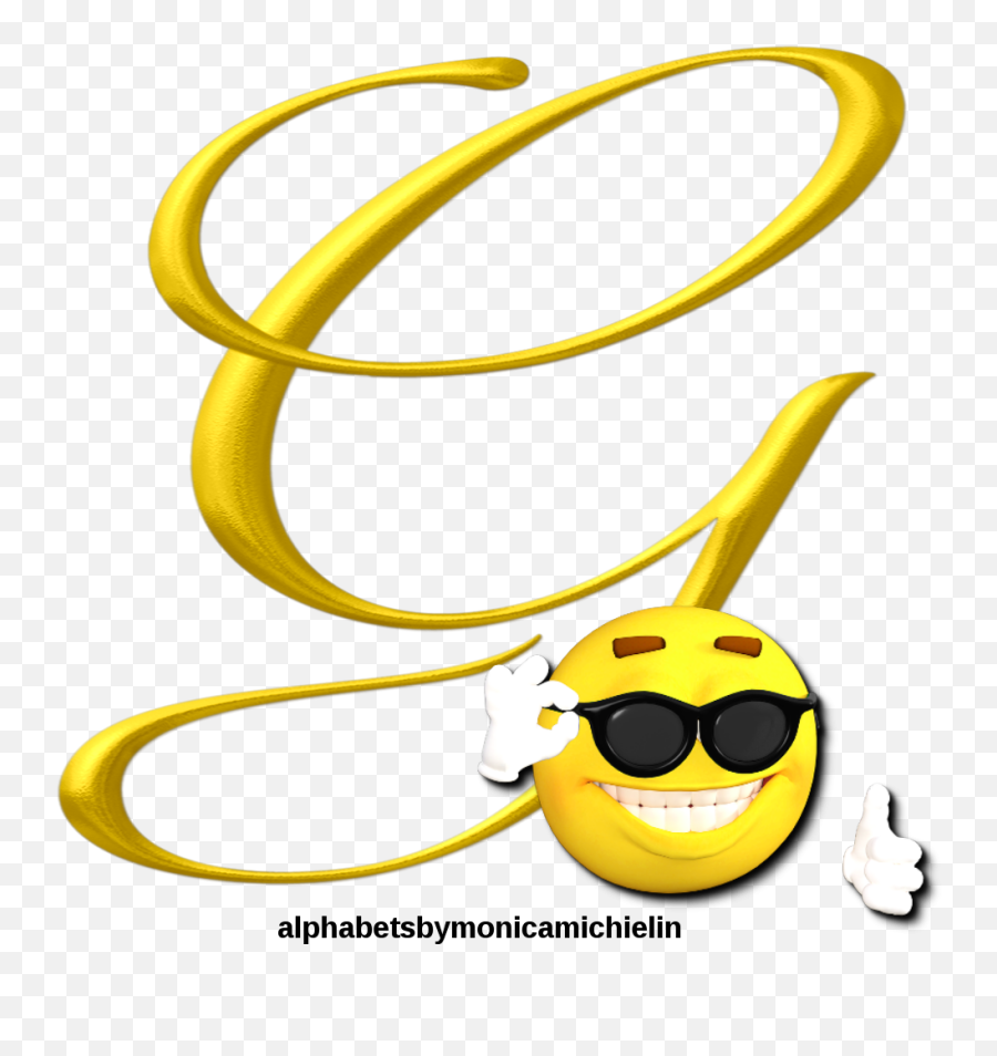 Yellow Smile Emoticon Emoji Alphabet Png - Happy,G Emoticon