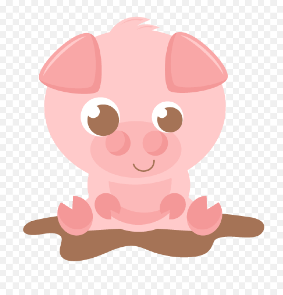 Pink Pig Clipart Pink Pig Silhouette At Getdrawings - Baby Cute Pig Png Clipart Emoji,Pig Nose Emoji