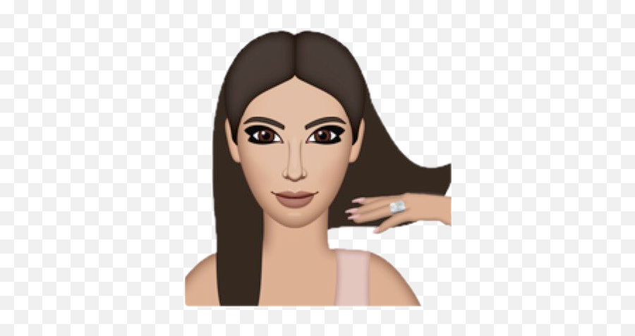 Hairflip Kimkardashian Kimoji Sticker - Emoji De Kim Kardashian,Confident Emoji