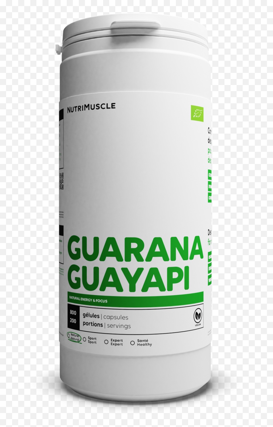 Organic Guarana - Natural Muscle Booster In Capsules Cylinder Emoji,Tribal Emotion Energy Drink
