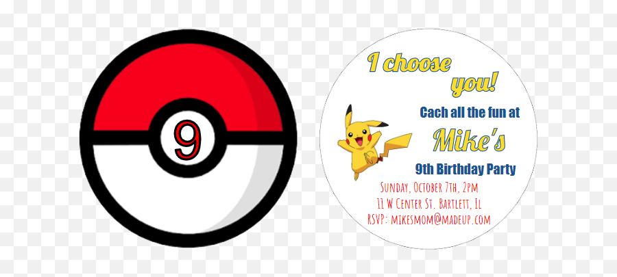 Pokemon Birthday Party - Master Ball Pokeball Png Emoji,Emoticon Birthday Invite