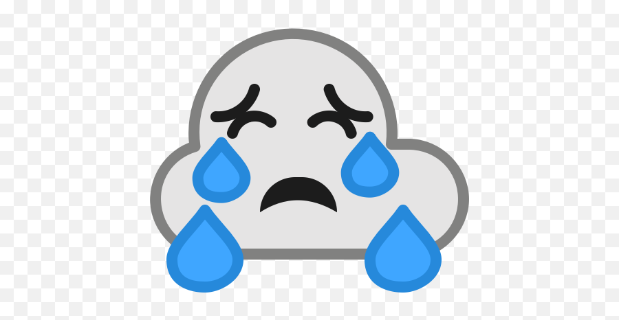 Cloud Cry Emoticon Rain Smiley - Rain Weather Emojis,Rain Emoji