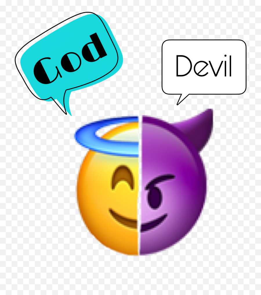 Devilandangel Sticker By Amaliakluth - Happy Emoji,Po Emoticon